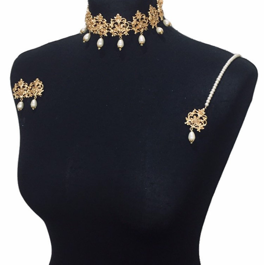 Elegant Pakistani Necklace Pakistani Necklace Indian Choker Etsy