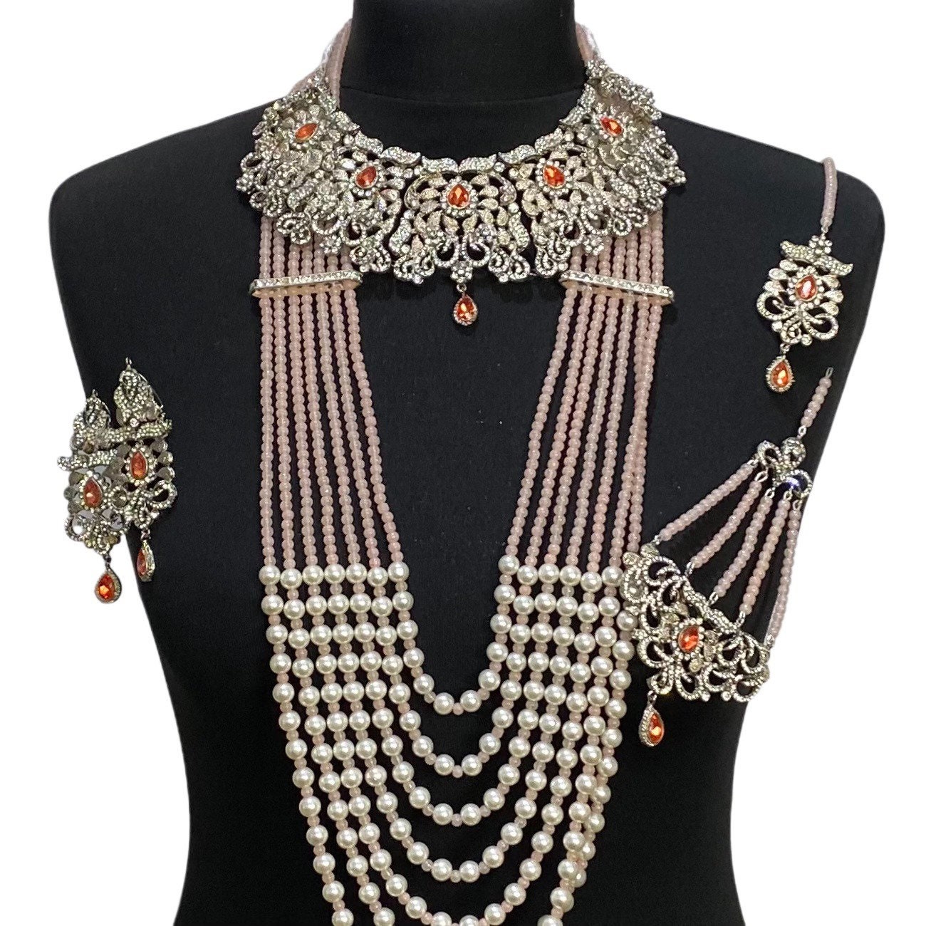 Buy Pearl Bridal Choker Jewelry Set: Pakistani Indian Wedding