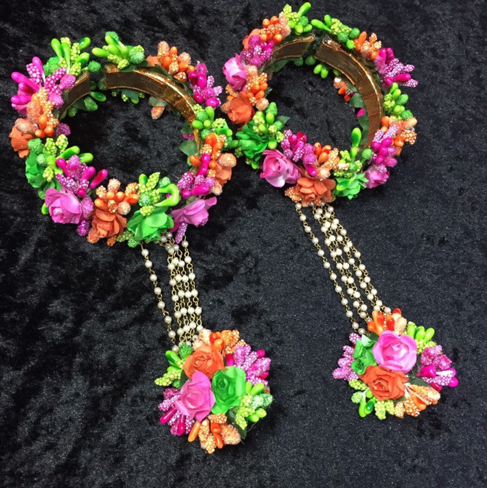 Mehndi flower jewellery Pakistani bridal mehendi jewelry Etsy
