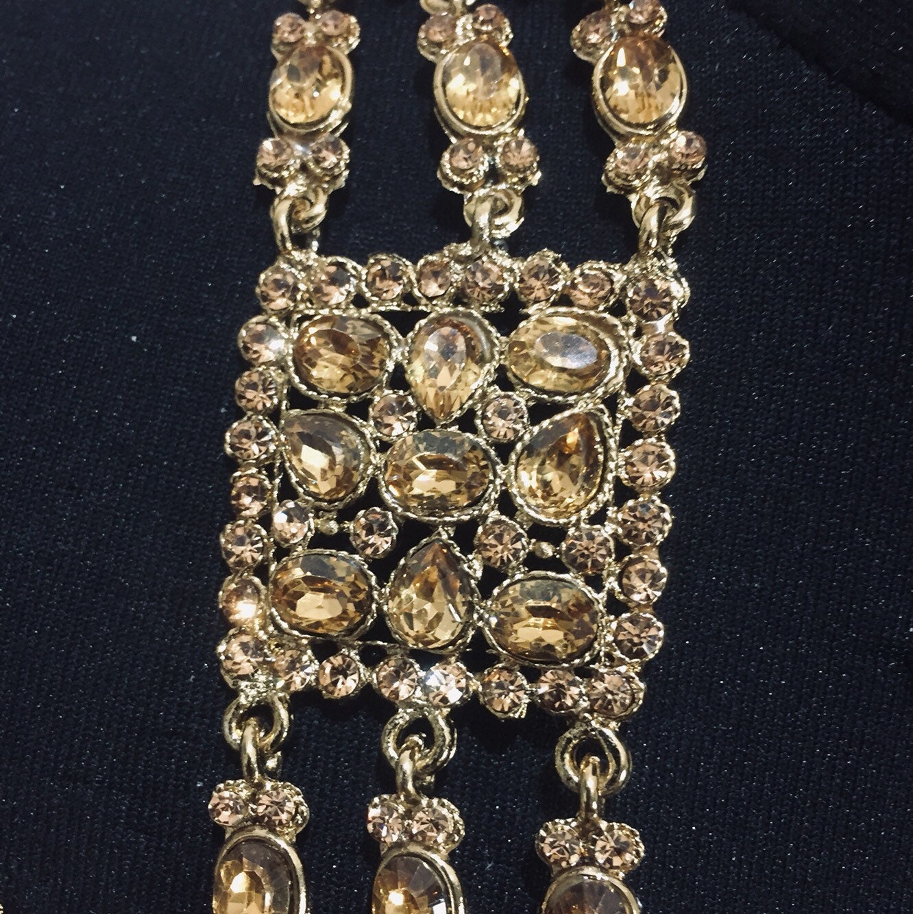 Boucles D'oreilles Longues Noires Avec Jhumkis - Style Indien/pakistanais Perlé
