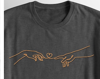 Holding Hands in Love Unisex Crew Neck Sweatshirt Holding Hands in Love Unisex Crew Neck Sweatshirt