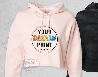 Custom Crop Hoodie, Customized Crop Hoodie, Personalized Crop Hoodie, Add Your Image, Custom Shirt for Women, Embroidered Crop Hoodie