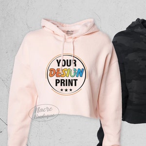 Custom Crop Hoodie, Customized Crop Hoodie, Personalized Crop Hoodie, Add Your Image, Custom Shirt for Women, Embroidered Crop Hoodie