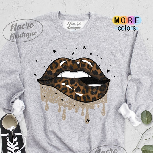 Leopard Lips Sweatshirts, Leopard Lips Long Sleeve Shirt, Leopard Lips Hoodies, Lips Sweatshirts, Lips Hoodies, Women's Graphic Tee,