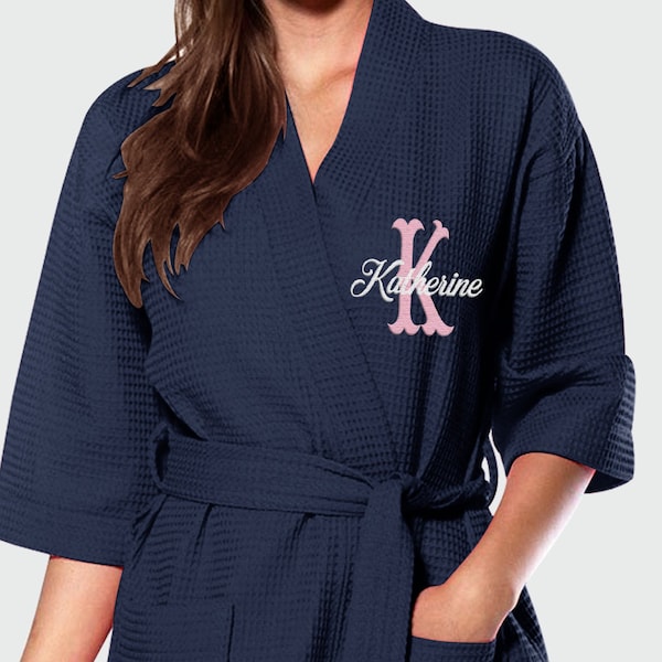 Monogrammed Spa Robe Etsy