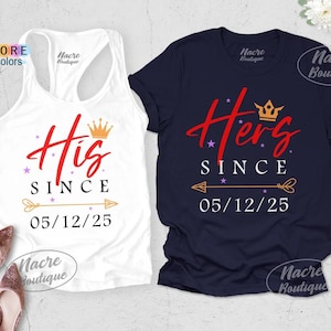 His and Hers Shirts, Couples Matching T-Shirt, Together Since Shirts, Wedding Anniversary Shirts, Wedding Anniversary Gift For Couple