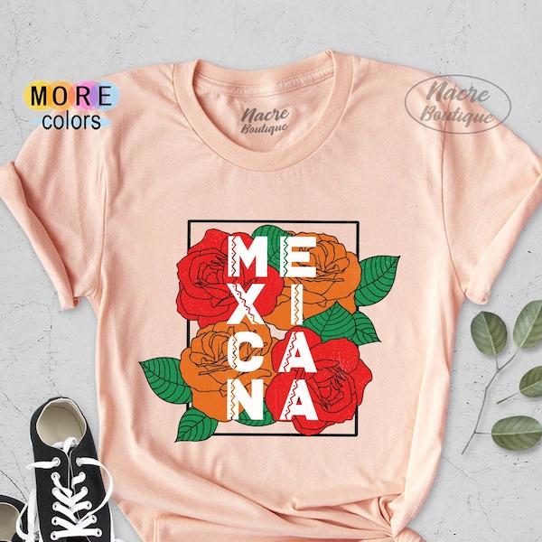 Mexicana Shirts, Mexico Shirt, Mexican Gift, Latina Gift, Cabrona Pero Cute Shirt, Latina Shirts, Feminism Tees, Rose Flower Shirts