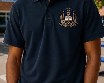 Custom Embroidered Youth Polo Shirt, Wearever Performance Pique Polo, Embroidery School Uniform