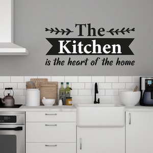 The Kitchen is the Heart of the Home Wall Decal, Kitchen Wall Decal ...