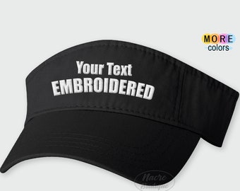 Custom Visor Hat, Custom Text, Custom Embroidery Hat, Personalized Mens Visor Hat, Personalized Womens Visor, Add Your Text, Custom Hat