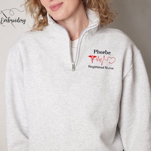 Custom Embroidered Physician Assistant Sweatshirt, Personalized Nurse Pullover, Gift For Medical Assistant, Registered Nurse Sweater (995MR)