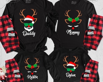 Christmas Reindeer Long Sleeve, Matching Family Christmas Long Sleeve Shirt, Family Christmas Long Sleeve, Rudolph Long Sleeve Shirt
