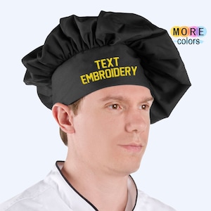 Personalized Embroidered Chef Hat, Custom Chef Hat, Adjustable Back Chef Hat, Add Your Name, Embroidered Chef Hat, Gift For Chef, Gift Chef