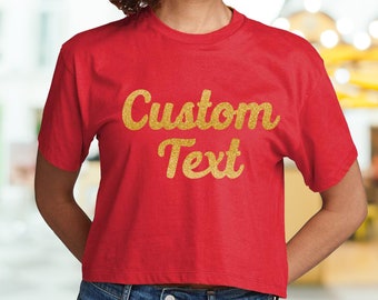Custom Crop Top, Personalized Crop Top, Custom Crop Top, Custom Text Crop Top, Custom Image Crop, Custom Design Crop Tee, Personalized Shirt
