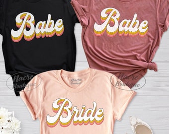 Babe Shirts, Bride Shirt, Bachelorette Party Shirts, Bridal Shower, Bridal Party Shirts, Bride and Babe, Bachelorette Party Tanks, Bride