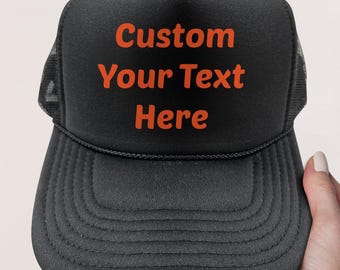 Personalized Baseball Cap: Custom Text, Photo - Adjustable Mesh Back - Snapback Hat