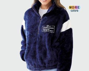 fuzzy monogram jacket