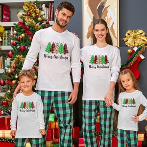 Merry Christmas Family Long Sleeve, Matching Family Christmas Long Sleeve, Christmas Tree Longsleeve Shirt, Holiday Shirt, Matching Xmas Tee