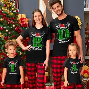 Monogrammed Family Christmas Shirt, Christmas Shirt With Name, Personalized Family Christmas Shirts, Holiday Shirt