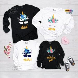 Unicorn Birthday Family Shirt, Unicorn Birthday Family, Unicorn Birthday Shirt, Matching Birthday Shirts, Personalized Birthday Shirt