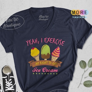 Fitness Ice Cream Shirt, Ice Cream Lover Shirt, Ice Cream Tank Top, Funny Ice Cream Shirt, Workout Tee, Foodie Workout Shirt, Ice Cream Cone