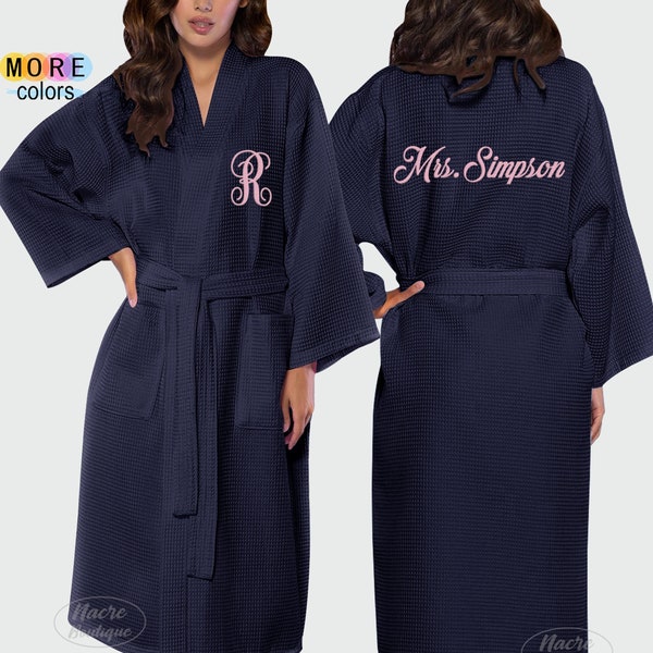 Personalized Robes, Waffle Kimono Robes, Wedding Robes, Getting Ready Robes, Personalized Robes, Bridesmaid Gift, Bride Robes, Spa Robes