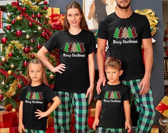Merry Christmas Family Shirt, Matching Family Christmas Shirt, Matching Family Christmas Shirt, Xmas Trees Shirt, Holiday Shirt