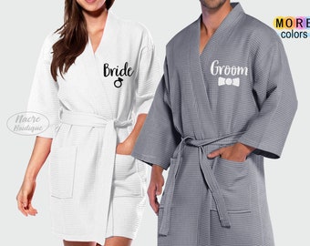 bride and groom dressing gowns