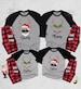 Custom Christmas Reindeer Raglan, Matching Family Christmas Raglan, Red Plaid Christmas Pants, Rudolph Raglan Shirt, Buffalo Plaid Bottom 