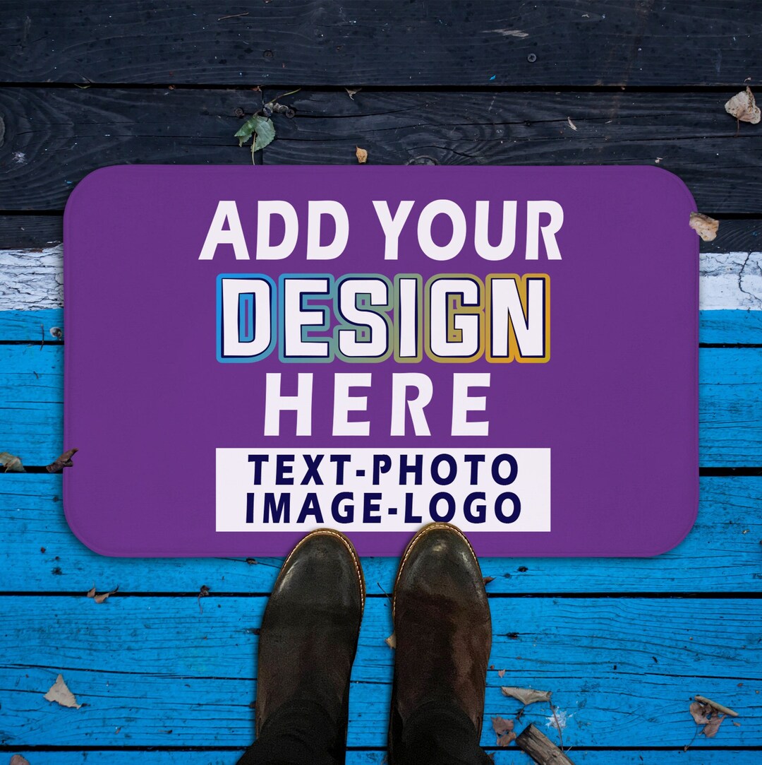 Personalized Door Mat, Custom Photo Door Mat, Text Door Mat, Bathroom