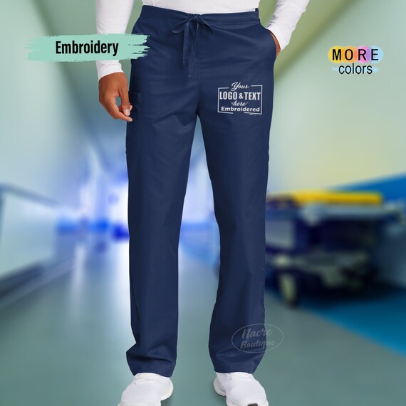 Custom Embroidered Scrub Pant, WorkFlex Cargo Pant, Embroidered Scrub Pant, Embroidery Hospital Scrub Pant, Personalized Pant (WW3150)