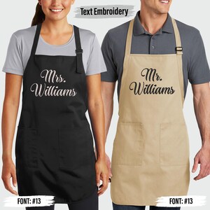 Custom Embroidered Apron, Custom Monogrammed Apron, Custom Text Apron, Personalize Apron, Custom Apron Men, Custom Apron Women, Gift For Her image 6