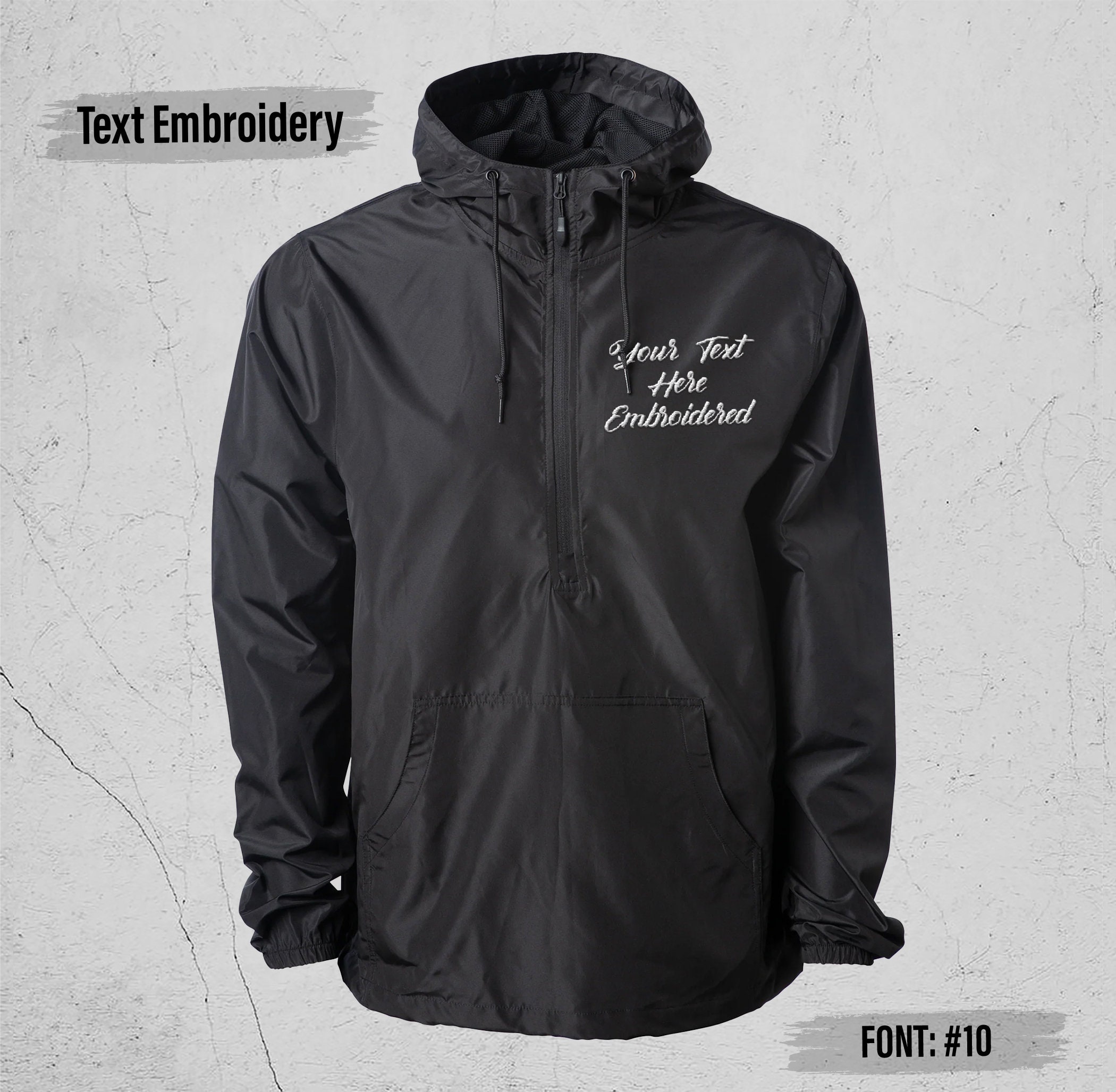 Custom Monogram Quarter Zip Pullover Jacket, Personalized Custom Monogram Quarter Zip Pullover Jacket, Personalized