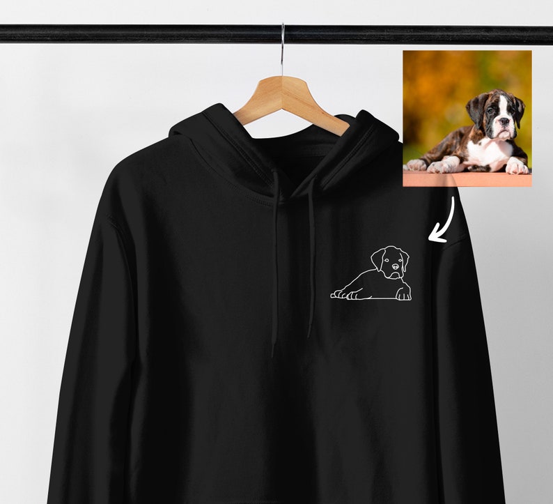 Custom Pet Face Hoodie, Customized Pet Hoodie, Custom Pet Photo Hoodie Hoodies, Personalized Dog Hoodie, Cat Face Hoodie, Dog Mom Hoodies zdjęcie 4
