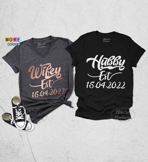 hubby wife shirts