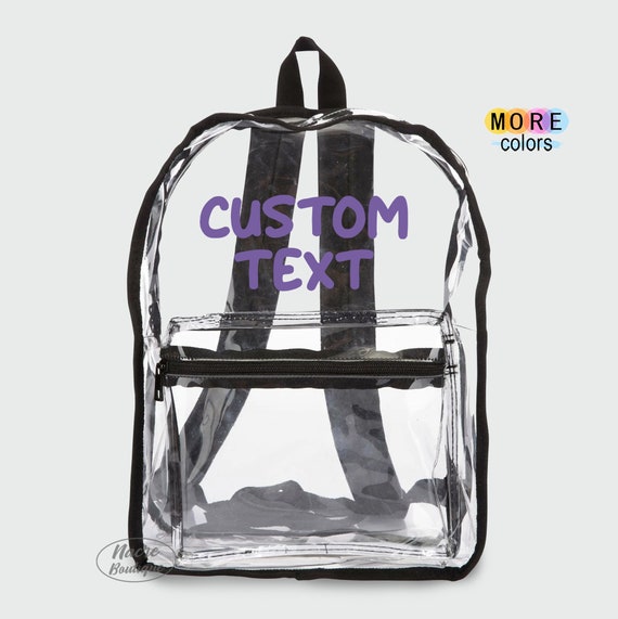 personalizada para mochila transparente - Etsy