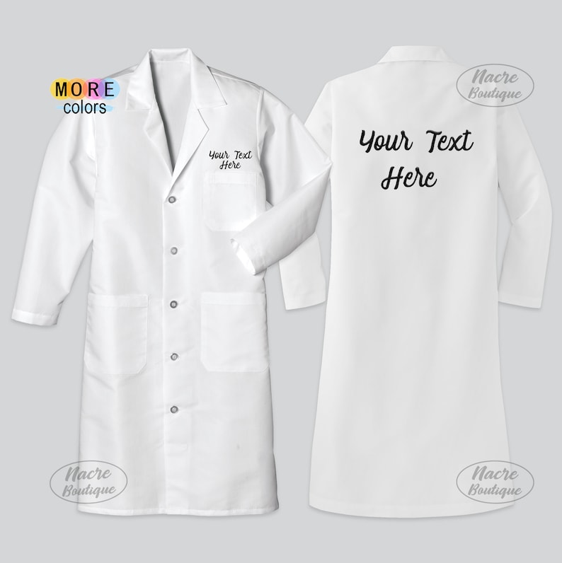 Custom Lab Coat Embroidered Medical Lab Coat Personalized Etsy