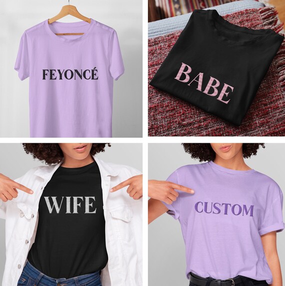 Custom Text Embroidered Shirt Bride T 