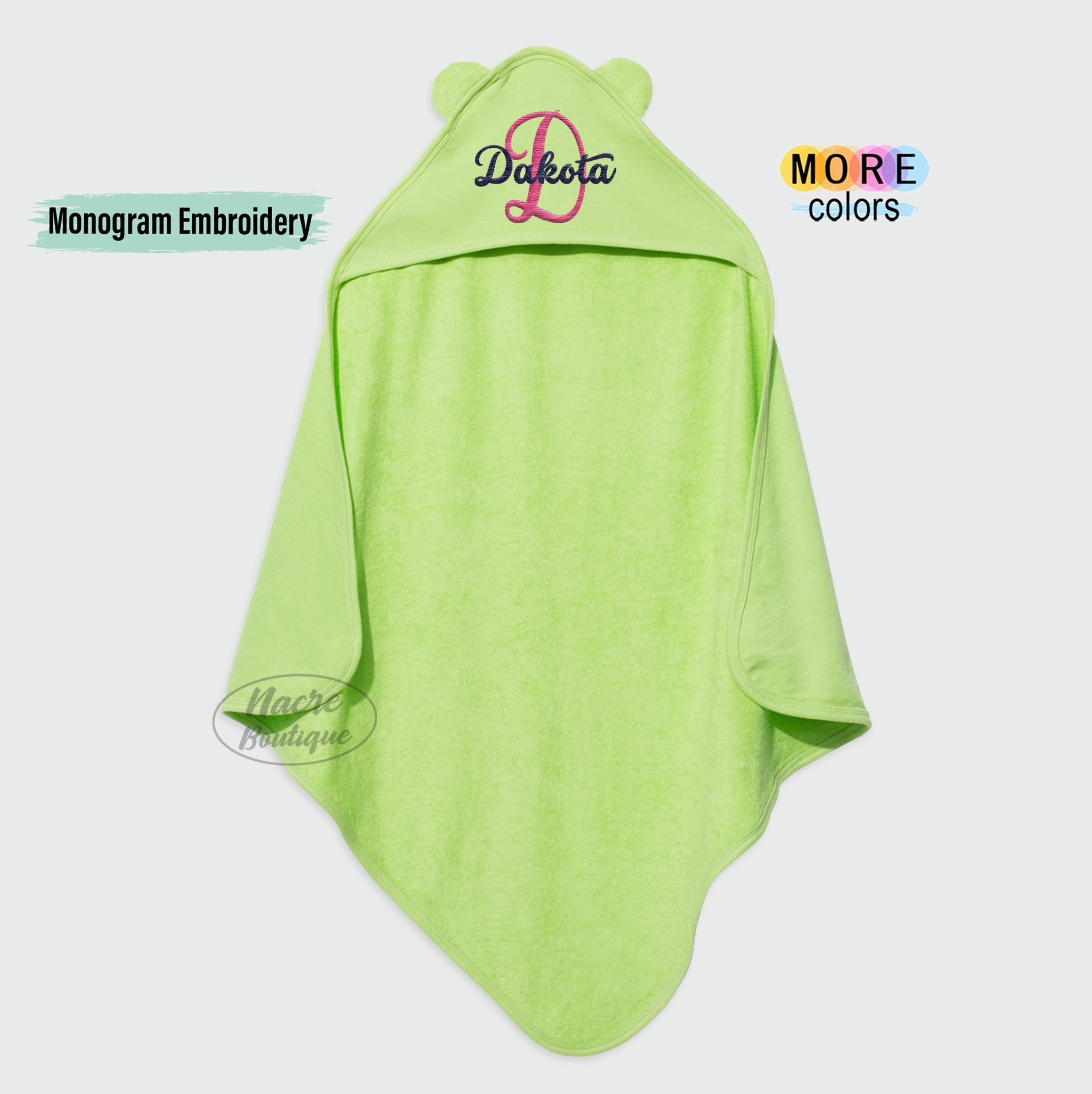 Personalized Hooded Baby Towel With Ears Personalized Baby Etsy