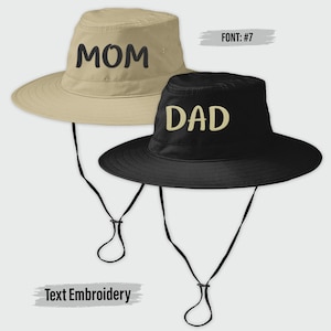 Customized Embroidered Bucket Hat, Custom Text Embroidery Bucket Hat, Custom Summer Hat, Personalized Text Bucket Hat, Custom Sun Hat C921 image 8