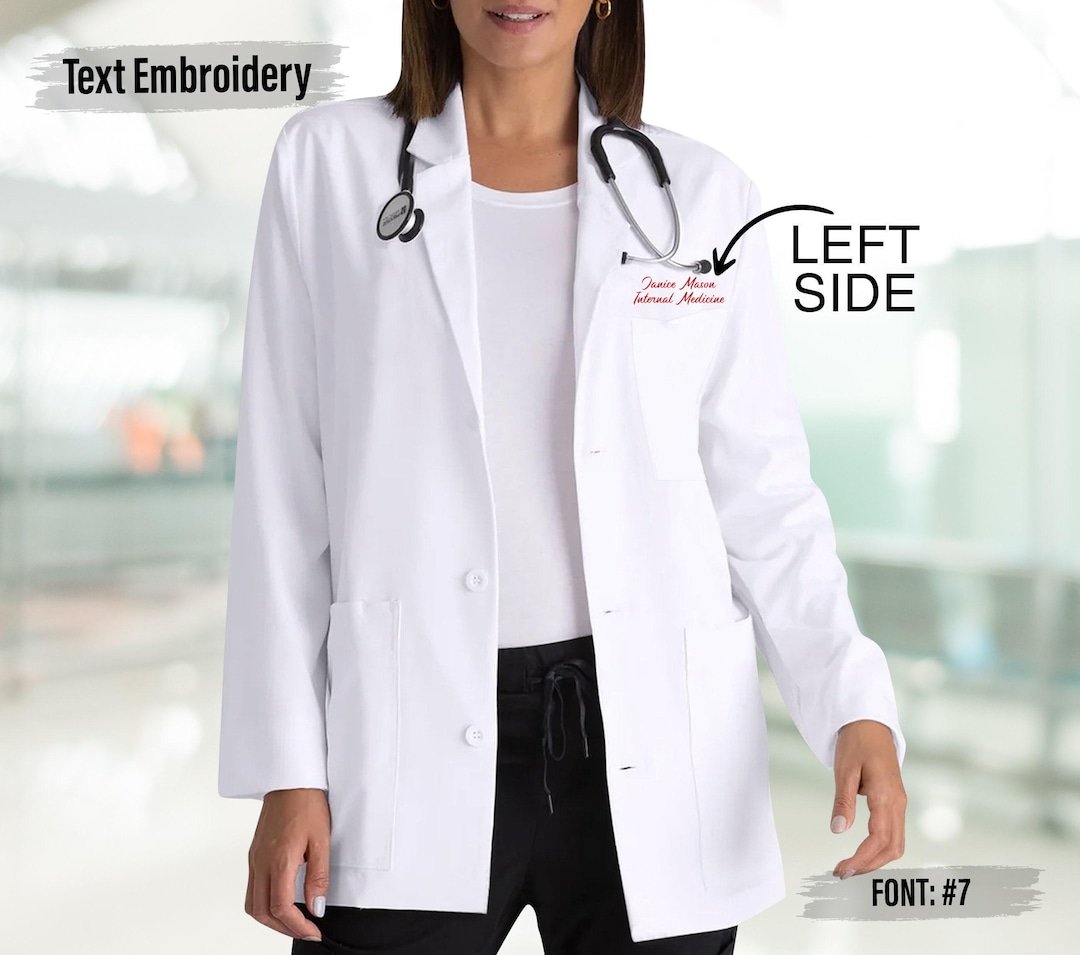 Custom Lab Coat, Embroidered Medical Lab Coat, Custom Women Lab Coat ...