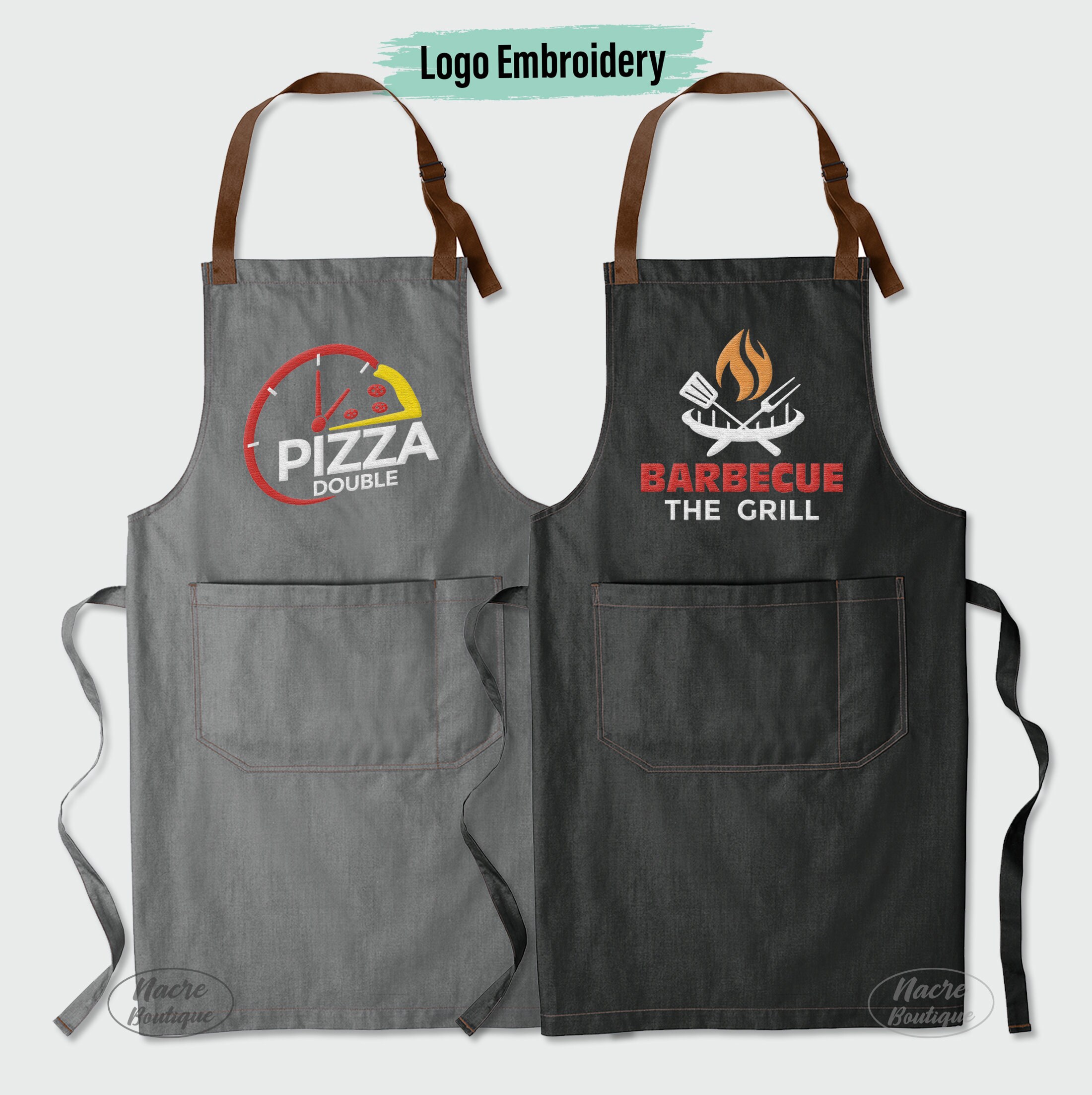 Buy Custom Print Apron Custom Embroidered Apron Custom Logo ...