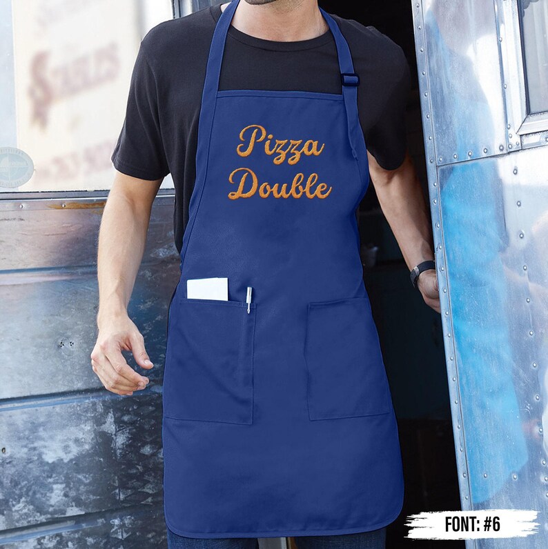 Custom Embroidered Apron, Custom Monogrammed Apron, Custom Text Apron, Personalize Apron, Custom Apron Men, Custom Apron Women, Gift For Her image 8