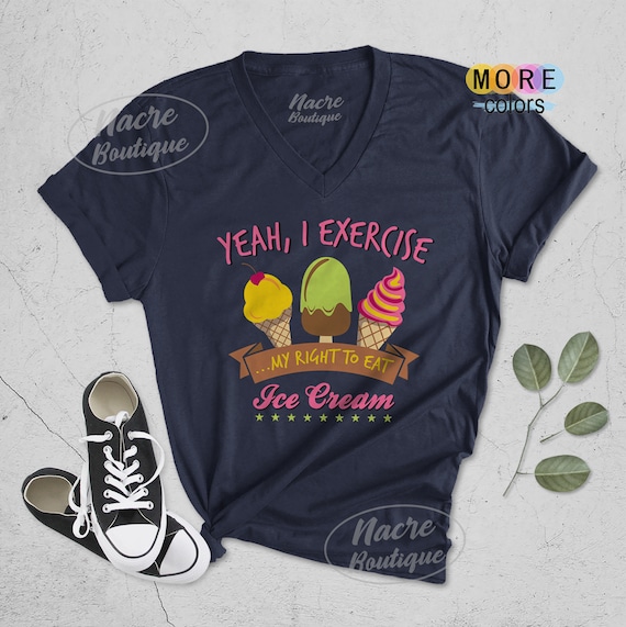 Fitness Ice Cream Shirt, Ice Cream Lover Shirt, Ice Cream Tank Top, Funny Ice Cream Shirt, Workout Tee, Foodie Workout Shirt, Ice Cream Cone