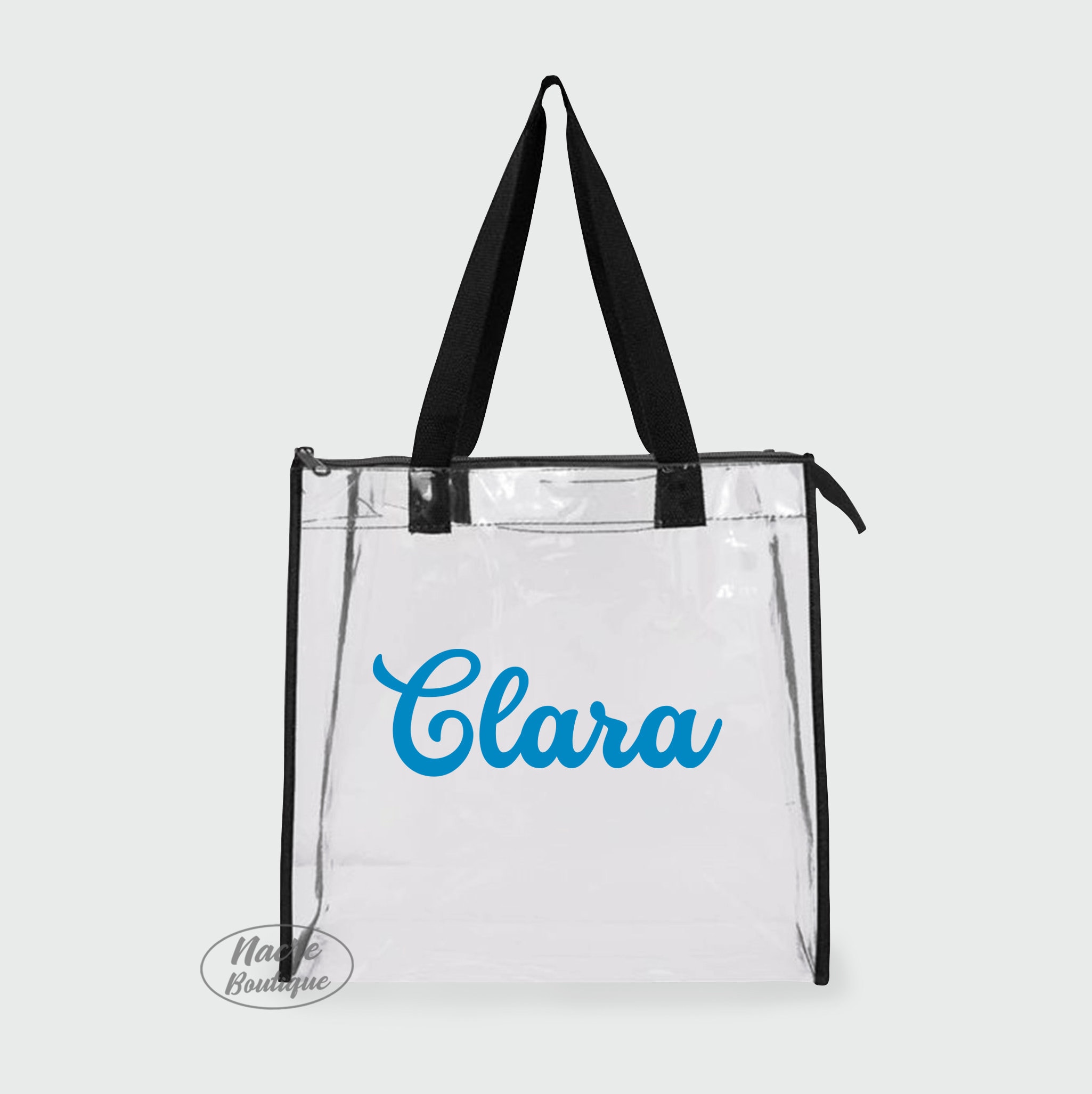 Personalized Clear Tote Bag Custom Clear Bag Pool Beach 