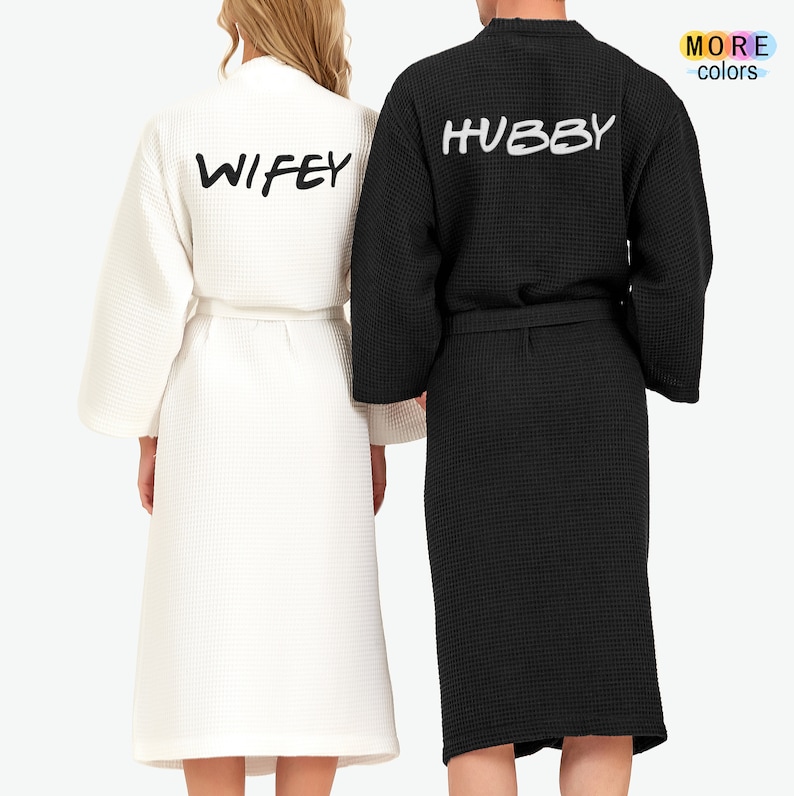 Mr and Mrs Robes Couple Matching Waffle Robes Custom Waffle Etsy
