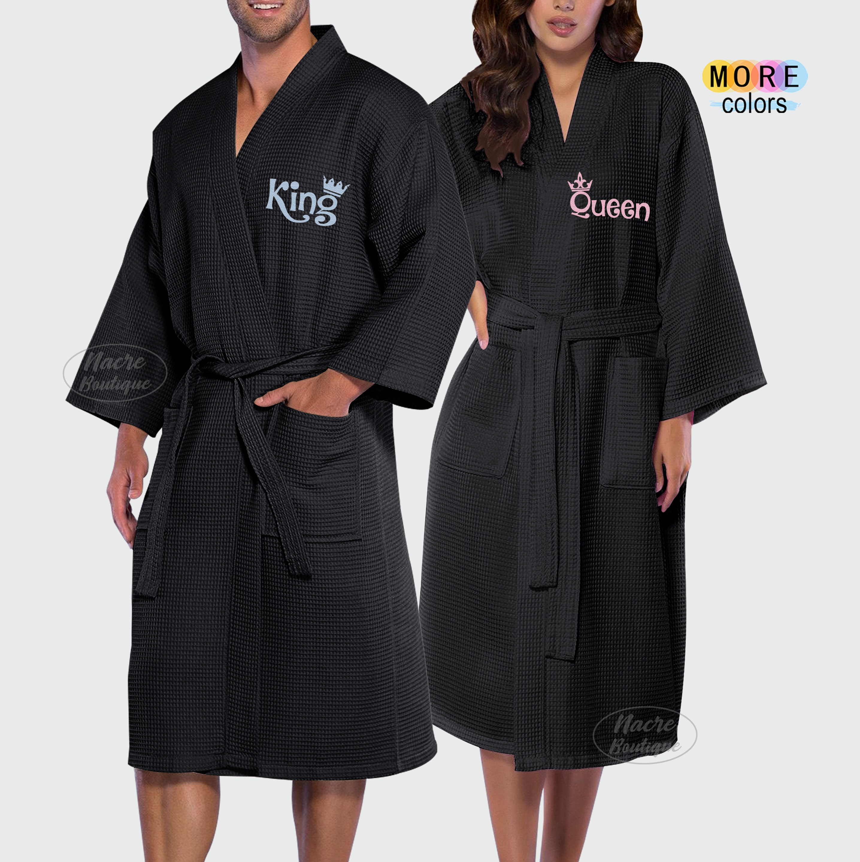 King and Queen Robes Couple Matching Robes Personalized Etsy Sweden
