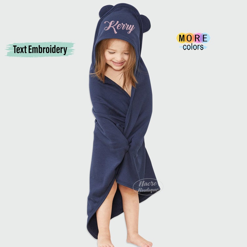 Personalized Hooded Baby Towel With Ears Personalized Baby Etsy