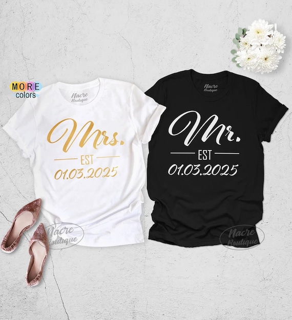 Mrs. Established 2019 Shirt For Women Wedding Honeymoon Est. Mrs. Established 2019 Shirt For Women Wedding Honeymoon Est.
