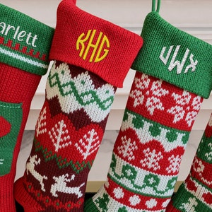 Personalized Knitted Xmas Stockings Custom Xmas Stocking Custom